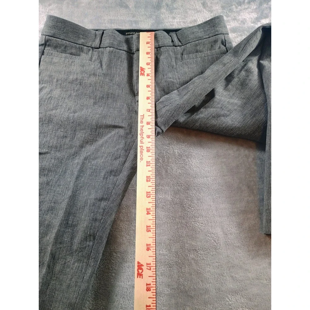 Banana Republic Womens Sloan Fit Pants Grey Size 4 Slim Leg Dress Trousers
